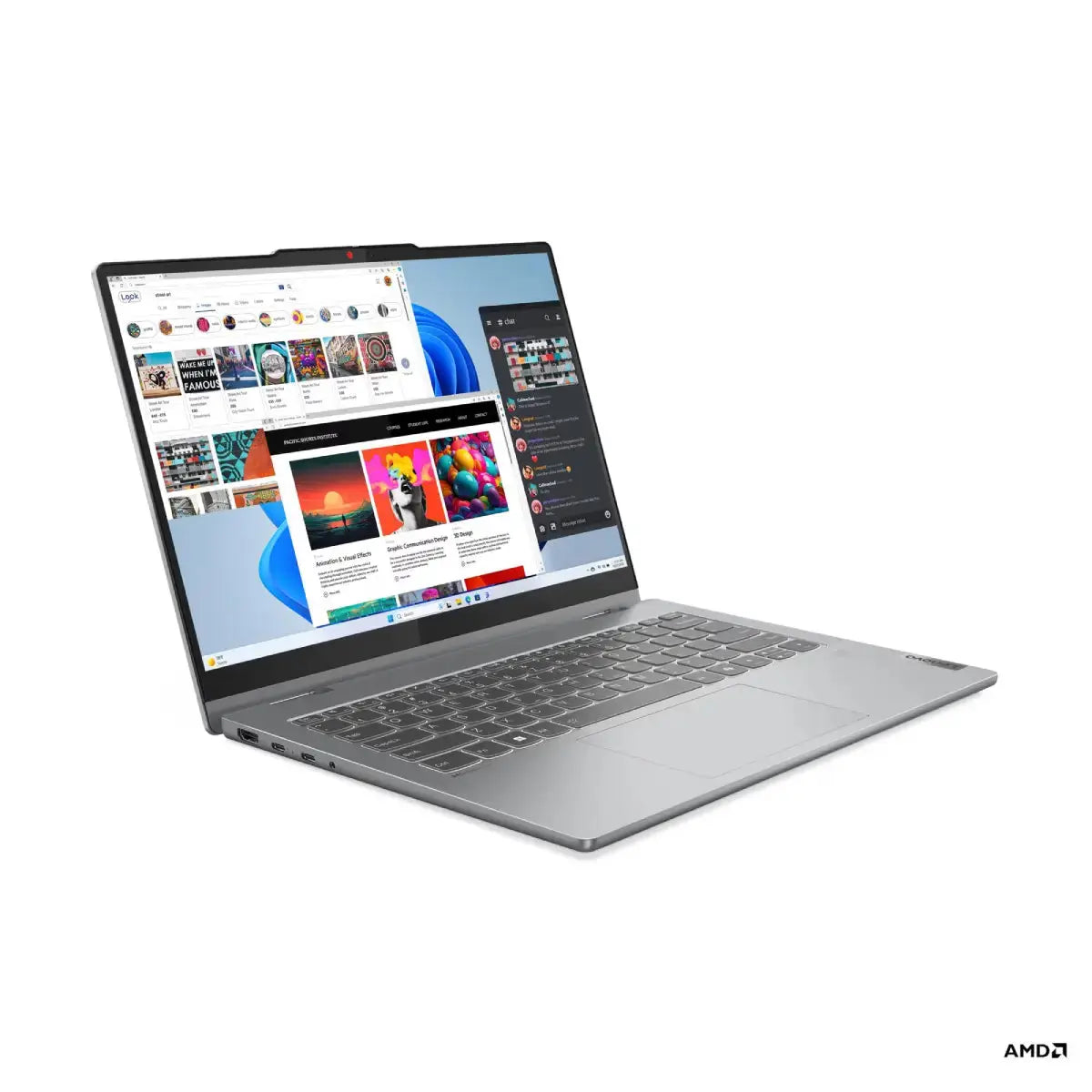 โน๊ตบุ๊ค 2 in 1 Lenovo IdeaPad 5 14AHP9-83DR008CTA Ryzen 5 สีเทา (Luna Gray)