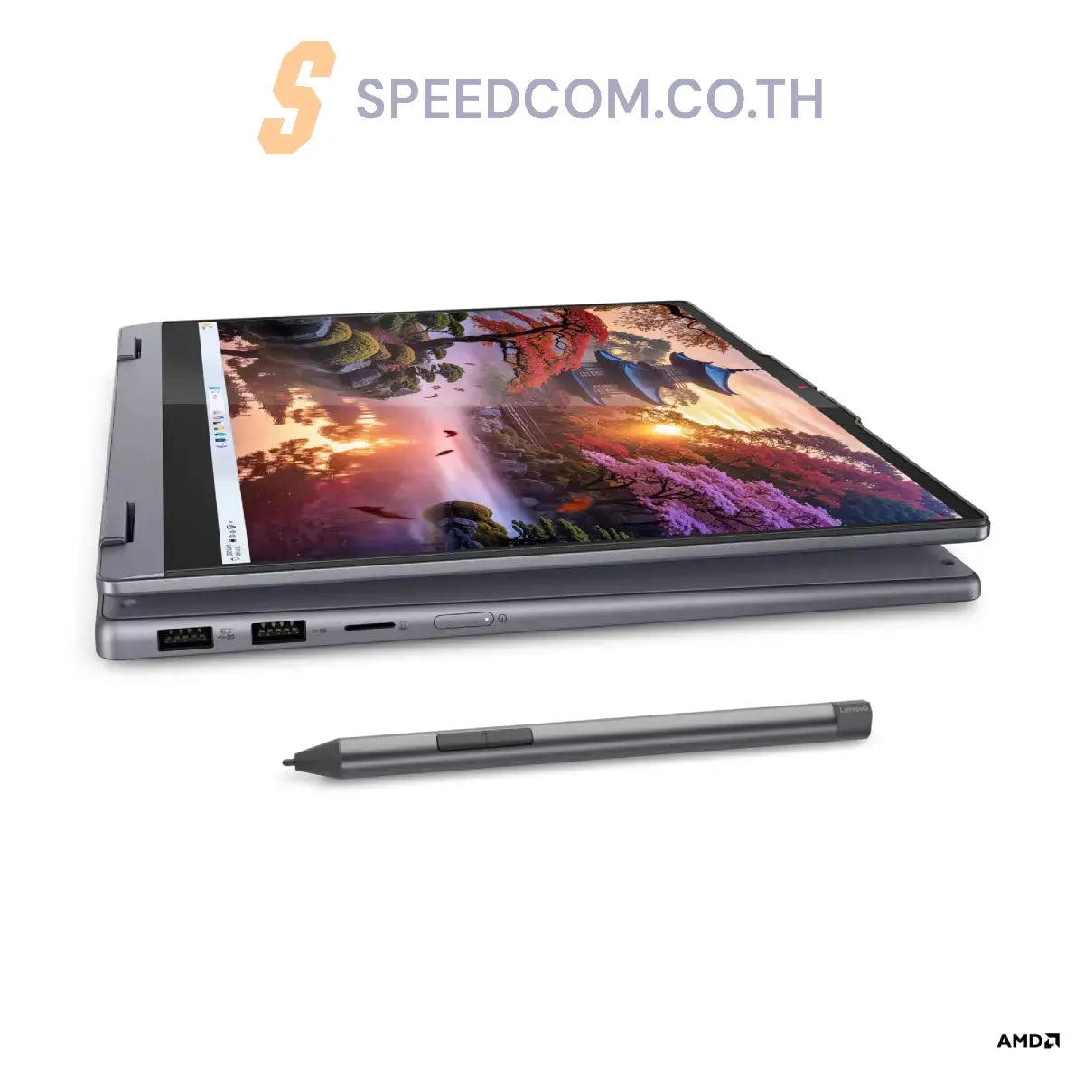 โน๊ตบุ๊ค 2 in 1 Lenovo IdeaPad 5 14AKP10-83KT000DTA Ryzen AI 7 สีเทา (Luna Grey) - SpeedCom