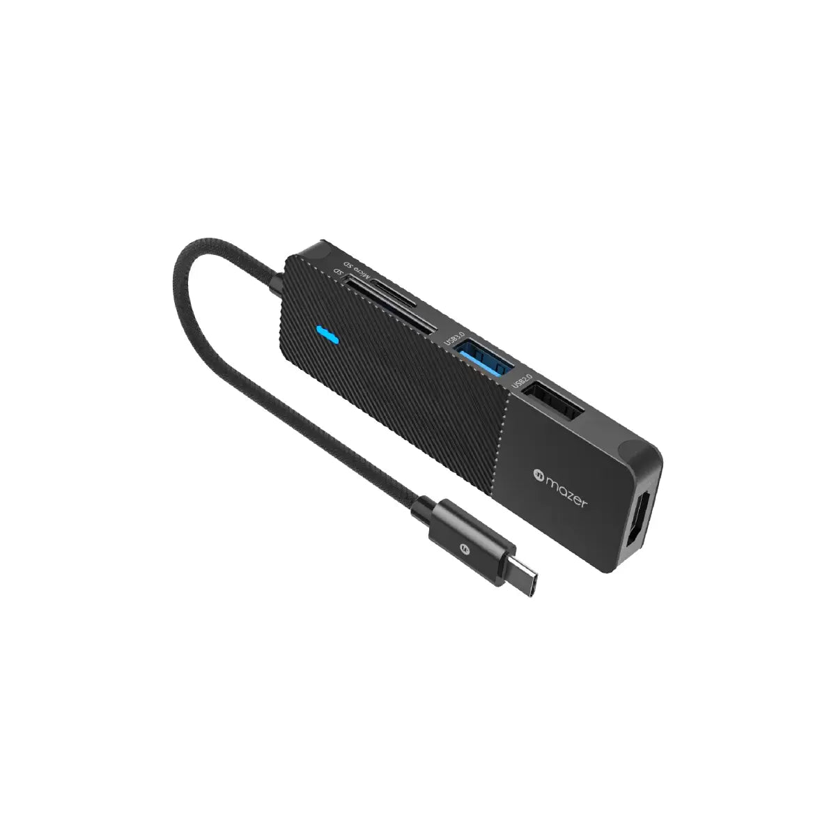 อุปกรณ์แปลงสัญญาณ Mazer Multiport Hub USB C 5-in-1 (M-UC2MULTI7001C-BK) - SpeedCom