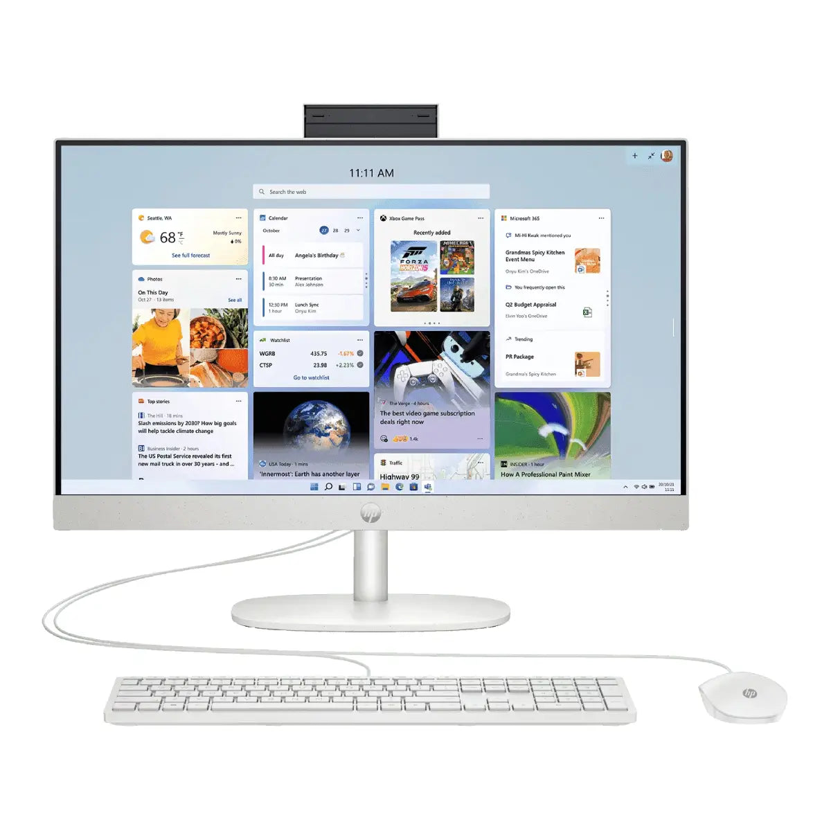 ออลอินวัน HP All In One 24-CR0014D i5 Gen13 สีขาว (Shell white)SpeedCom