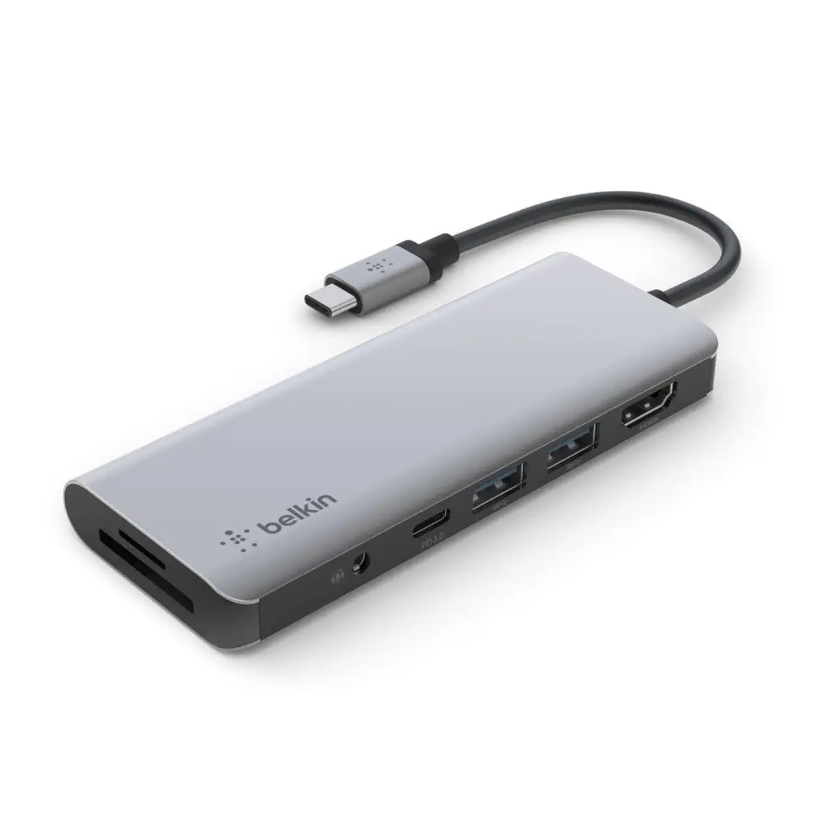 อุปกรณ์แปลงสัญญาณ Belkin USB-C 7-in-1 Multiport Hub Adapter (AVC009btSGY) - SpeedCom