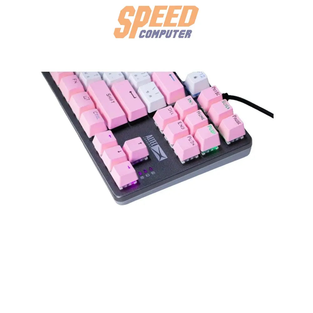 คีย์บอร์ด ALTEC GAMING KEYBOARD Lansing TKL GK8404FQ Pink-White 87 keys 60M lifespan blue switch 2Y - SpeedCom