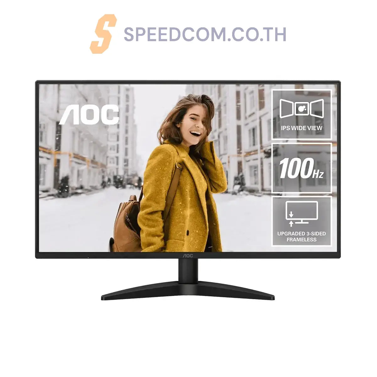 จอมอนิเตอร์ AOC 27B36H3/67 27.0" IPS 120Hz สีดำ - SpeedCom