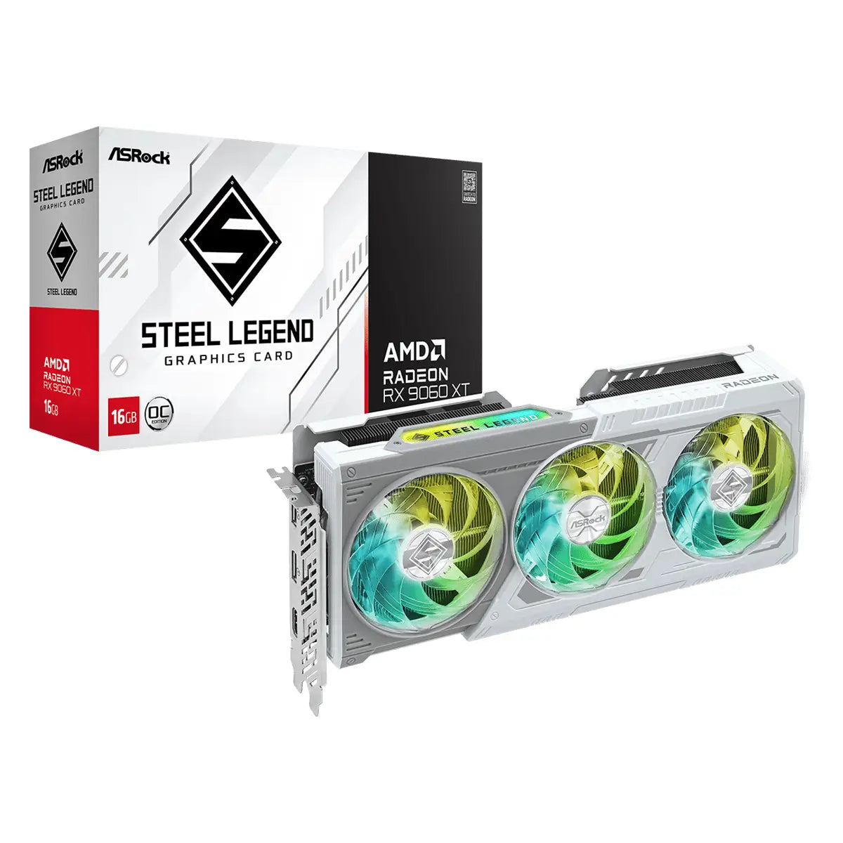 การ์ดจอ ASROCK AMD Radeon RX 9060 XT Steel Legend OC 16GB GDDR6