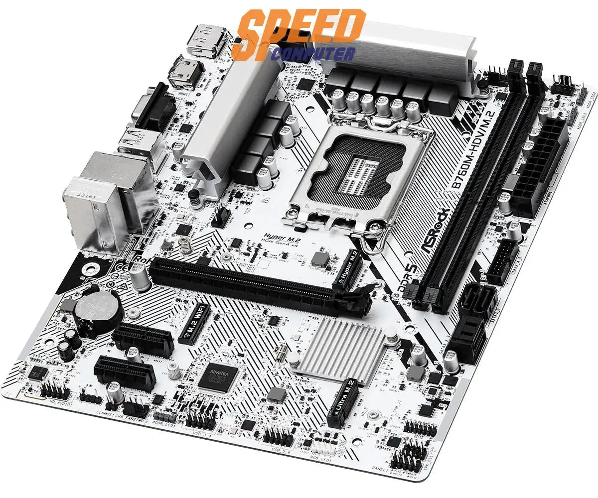 เมนบอร์ด ASROCK B760M HDV/M.2 DDR5 LGA1700 Micro ATX - SpeedCom