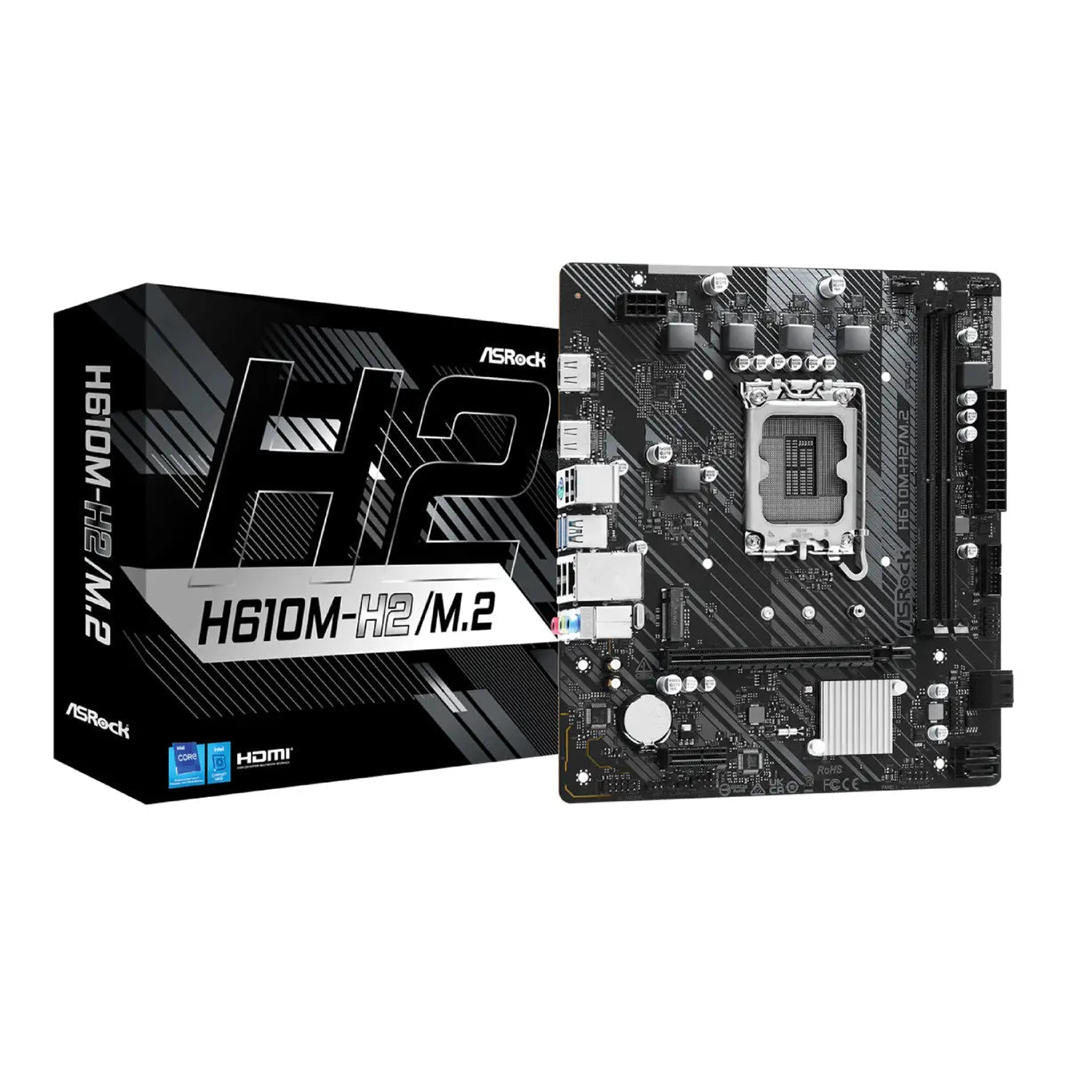 เมนบอร์ด ASROCK H610M-H2/M.2 DDR4 LGA1700 Micro ATX - SpeedCom