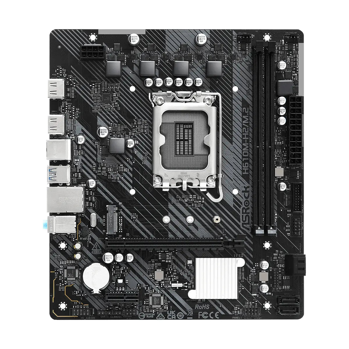 เมนบอร์ด ASROCK H610M-H2/M.2 DDR4 LGA1700 Micro ATX - SpeedCom