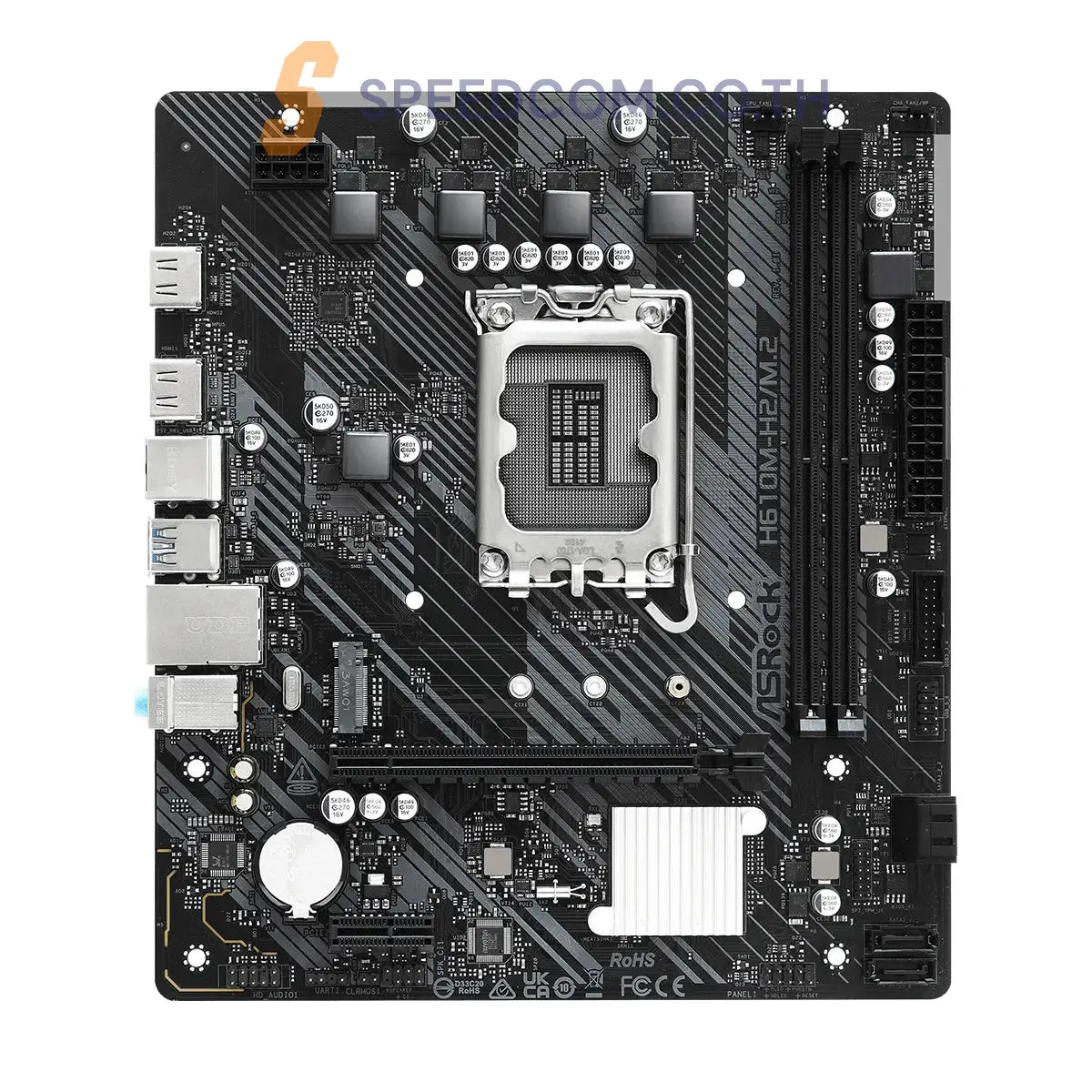 เมนบอร์ด ASROCK H610M-H2/M.2 DDR4 LGA1700 Micro ATX - SpeedCom