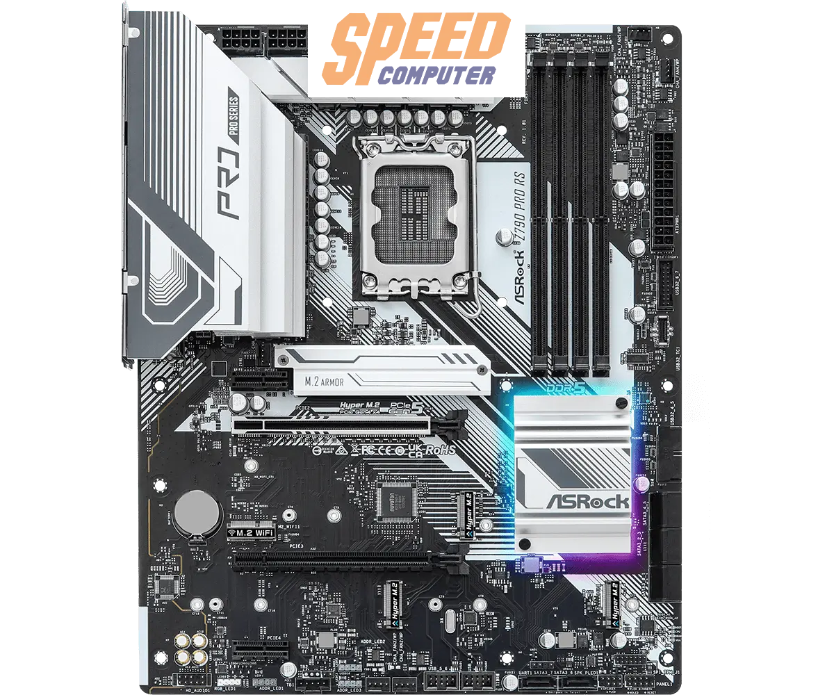 เมนบอร์ด ASROCK Z790 PRO RS DDR5 LGA1700 ATX - SpeedCom