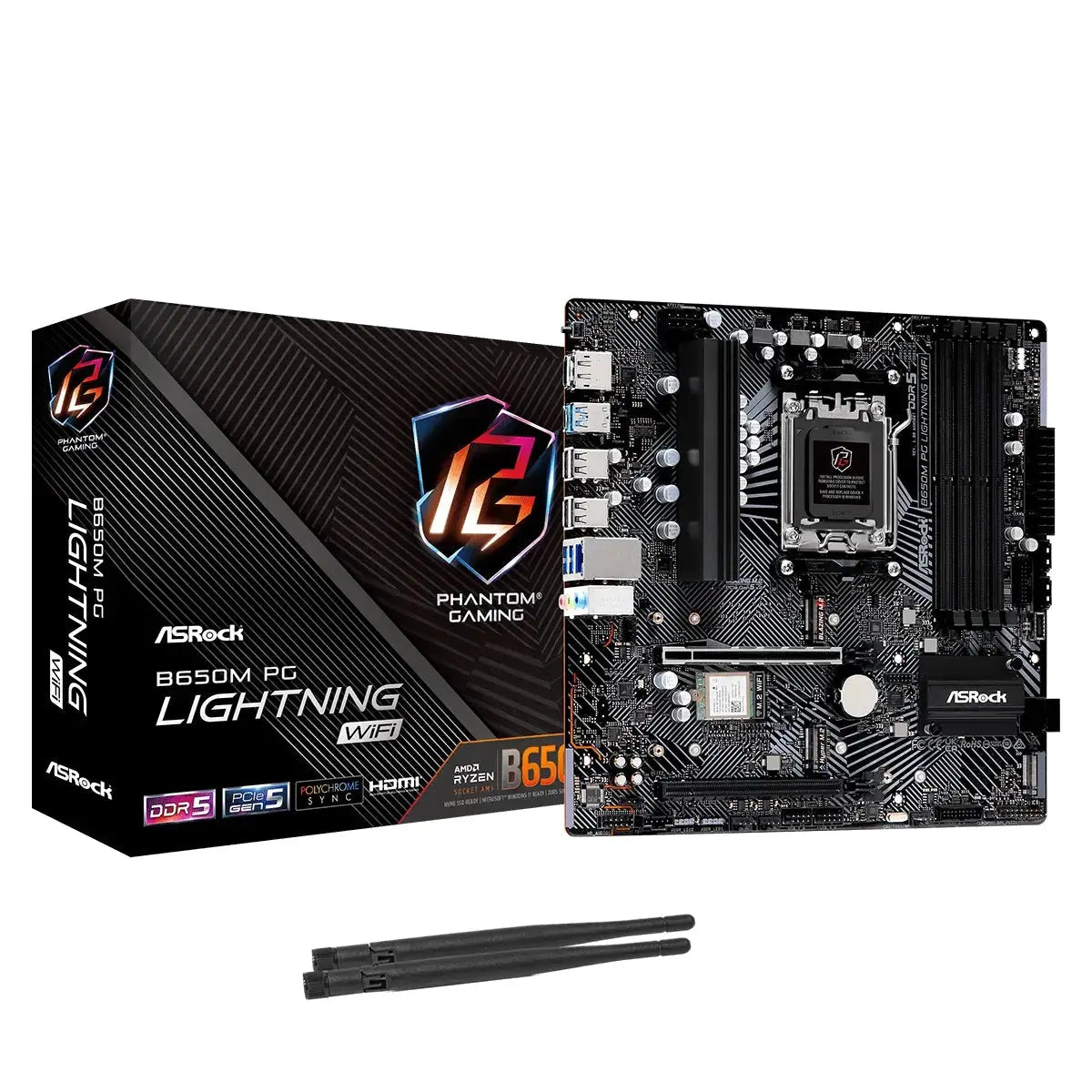 เมนบอร์ด ASRock B650M PG Lightning Wifi DDR5 AM5SpeedCom