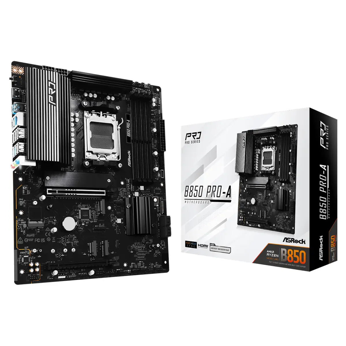 เมนบอร์ด ASRock B850 PRO-A AM5 ATX สีดำ