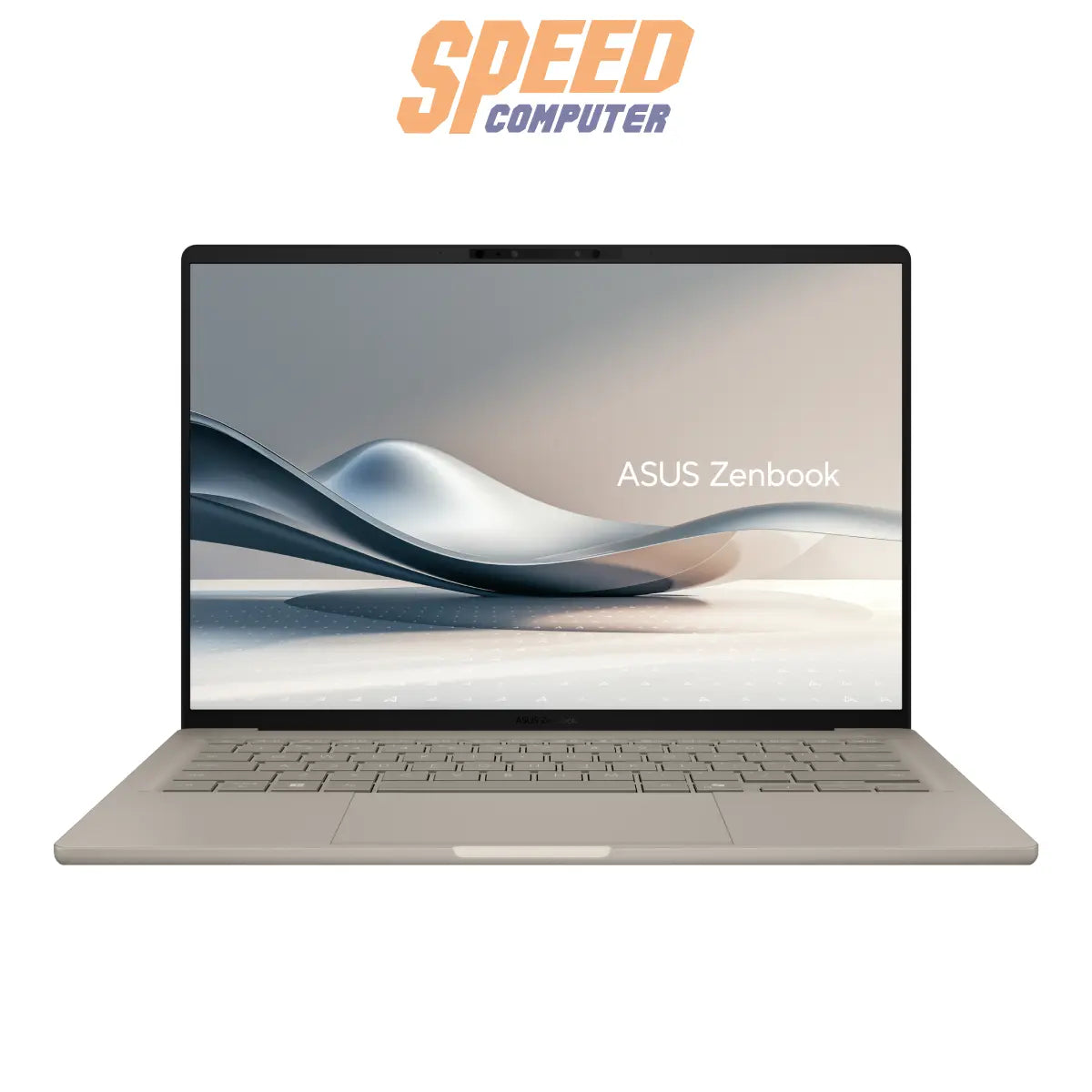 โน๊ตบุ๊ค ASUS Zenbook A14 รุ่น UX3407QA-QD001WA ชิป Snapdragon X1 ดีไซน์บางเบา สีบลอนด์ทอง Zabriskie Beige เหมาะสำหรับทำงานและพกพา