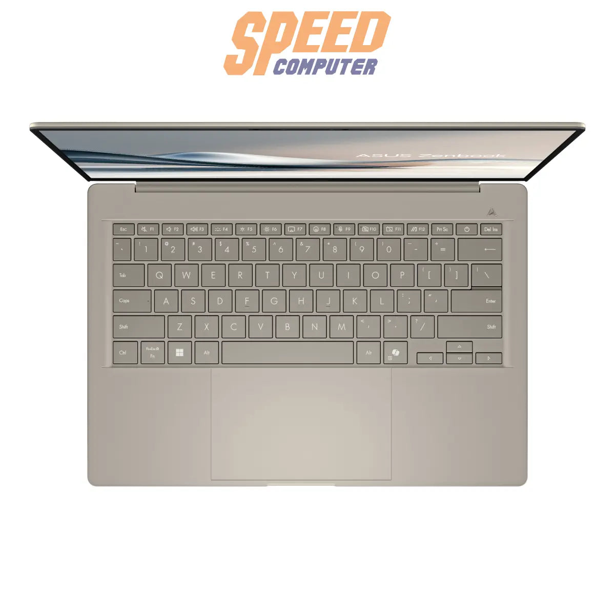 โน๊ตบุ๊ค ASUS Zenbook A14 รุ่น UX3407QA-QD001WA ชิป Snapdragon X1 ดีไซน์บางเบา สีบลอนด์ทอง Zabriskie Beige เหมาะสำหรับทำงานและพกพา