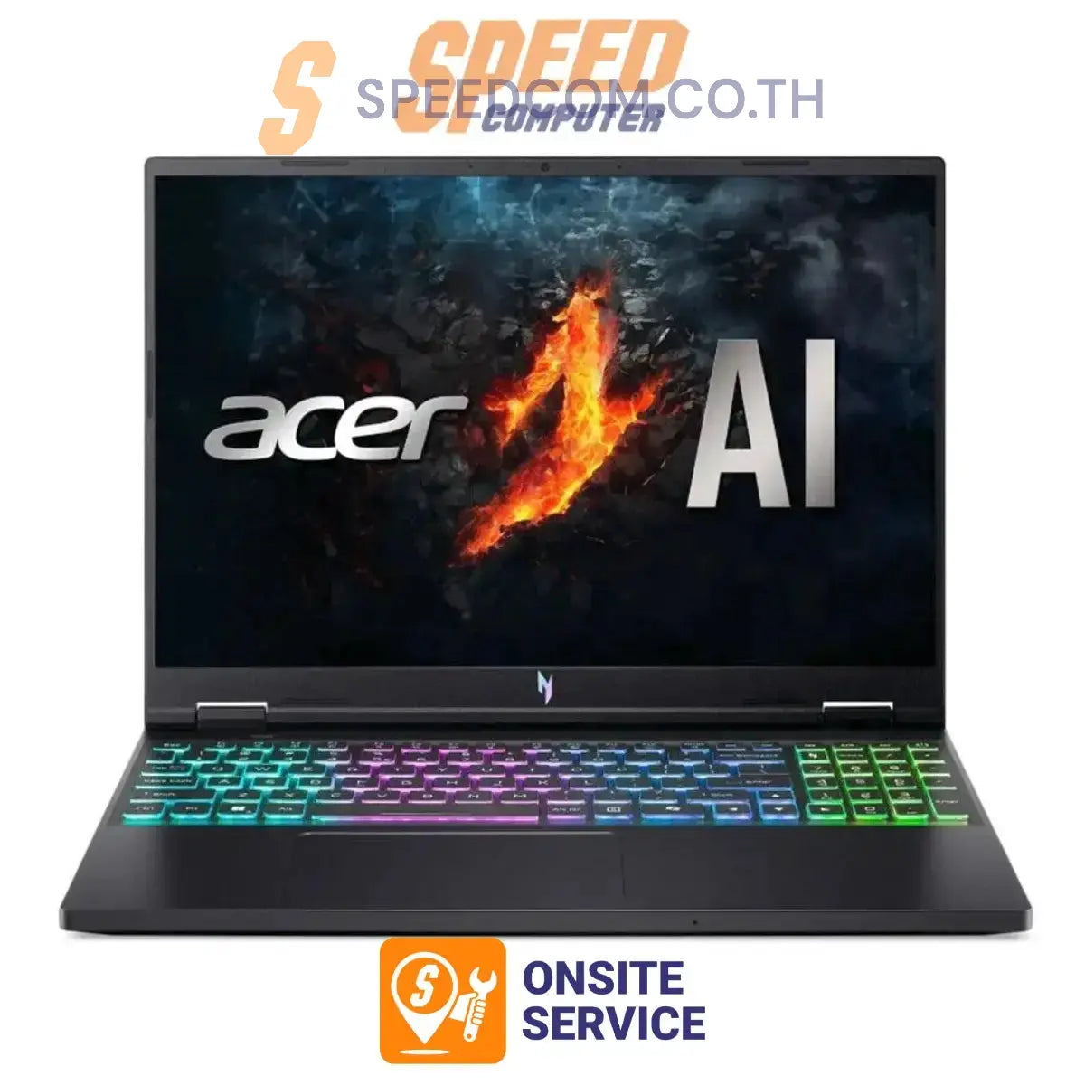 โน๊ตบุ๊ค Acer Nitro 16 AN16-43-R7N7 Ryzen 9 สีดำ (Obsidian Black)SpeedCom