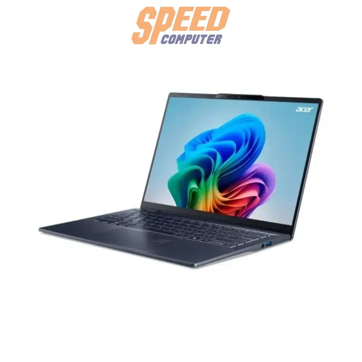 โน๊ตบุ๊ค Acer Swift AI SF14-51 รุ่น 51TJ ชิป Intel Core Ultra 5 226V สี Steam Blue ดีไซน์บางเบา เหมาะสำหรับงานมัลติทาสก์และการใช้งานประจำวัน