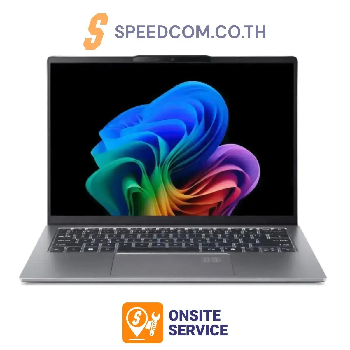 โน๊ตบุ๊ค Acer Swift Go 14 AI SFG14-64-R9Q4 Ryzen AI 7 สีเงิน (Sparkly Silver)SpeedCom