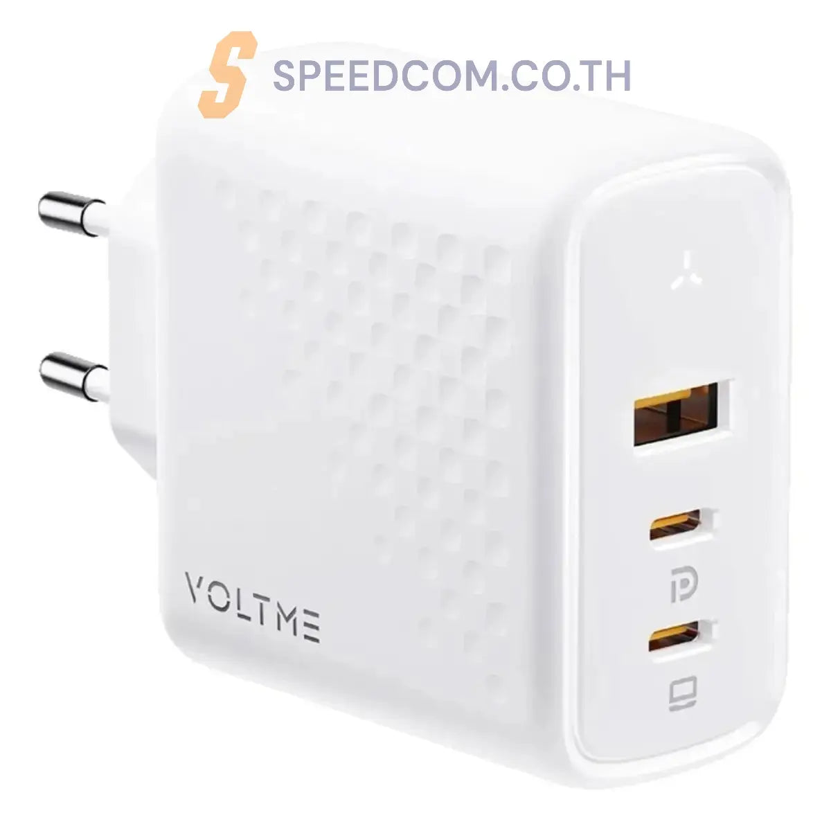 หัวชาร์จ Adapter Voltme V2026V1TH TRIPLE-PORT PD 100W สีขาว - SpeedCom