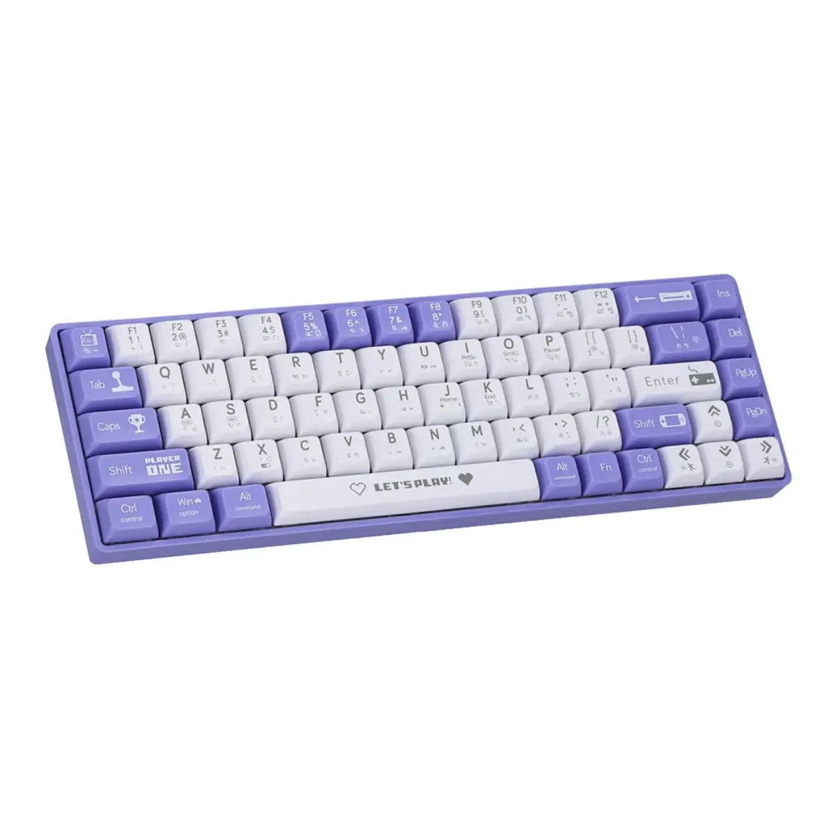 คีย์บอร์ด Ajazz AK680 LETS PLAY Purple Wireless (Red Switch) - SpeedCom