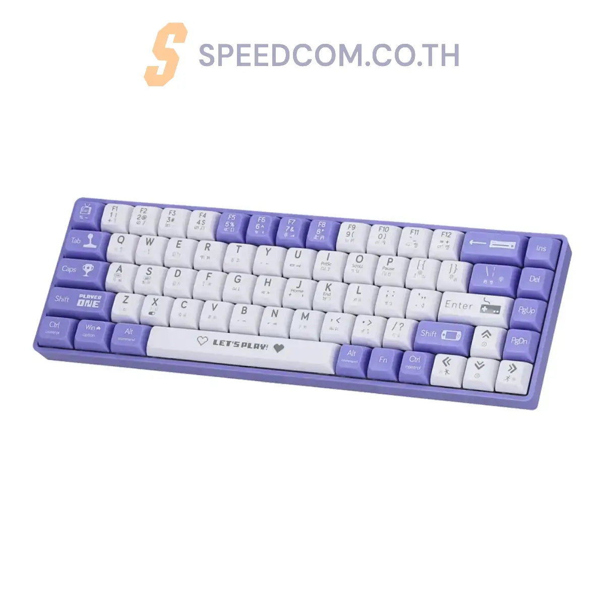 คีย์บอร์ด Ajazz AK680 LETS PLAY Purple Wireless (Red Switch) - SpeedCom