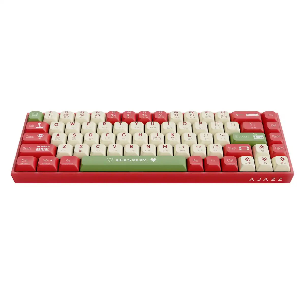 คีย์บอร์ด Ajazz AK680 LETS PLAY Red Wireless (Blue Switch) - SpeedCom