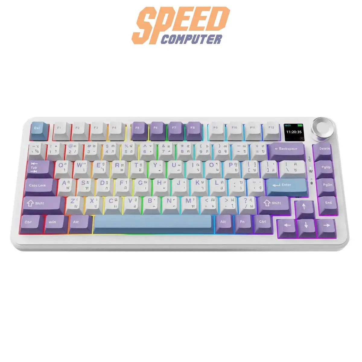 คีย์บอร์ดแมคคานิคอล Ajazz AK820 MAX Plus แบบ Gasket รองรับ Tri-Mode พร้อมไฟ RGB และสวิตช์ Maila