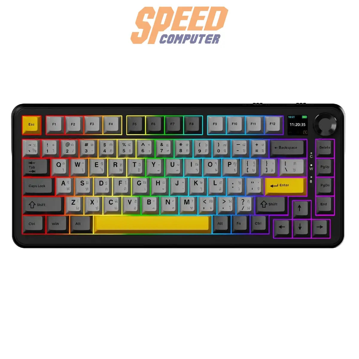 คีย์บอร์ดแมคคานิคอล Ajazz AK820 MAX Plus แบบ Gasket รองรับ Tri-Mode พร้อมไฟ RGB และสวิตช์ Maila