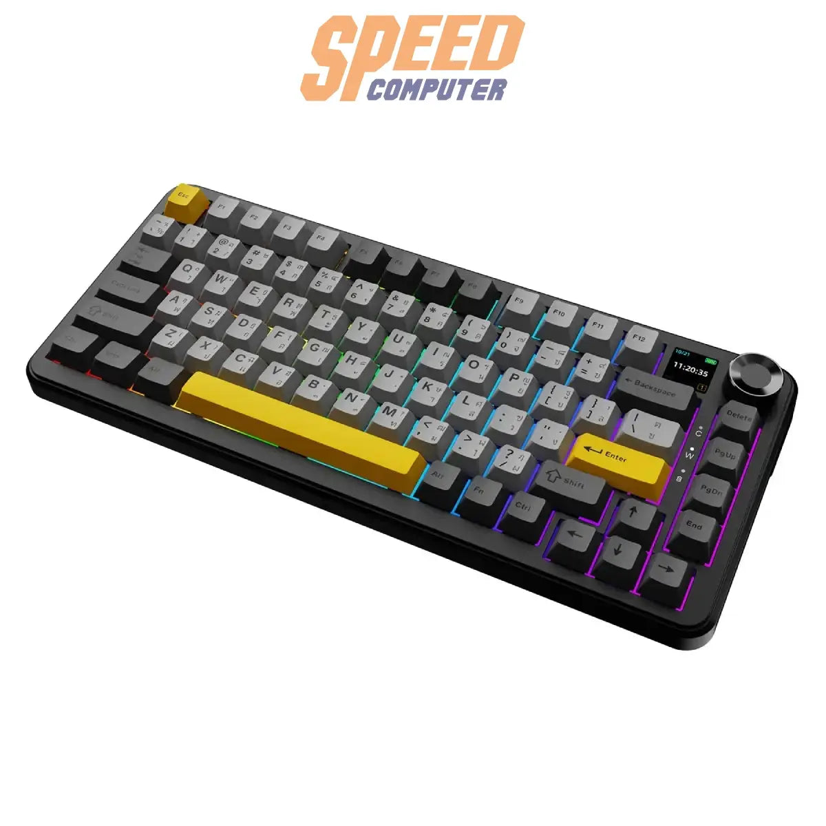 คีย์บอร์ดแมคคานิคอล Ajazz AK820 MAX Plus แบบ Gasket รองรับ Tri-Mode พร้อมไฟ RGB และสวิตช์ Maila