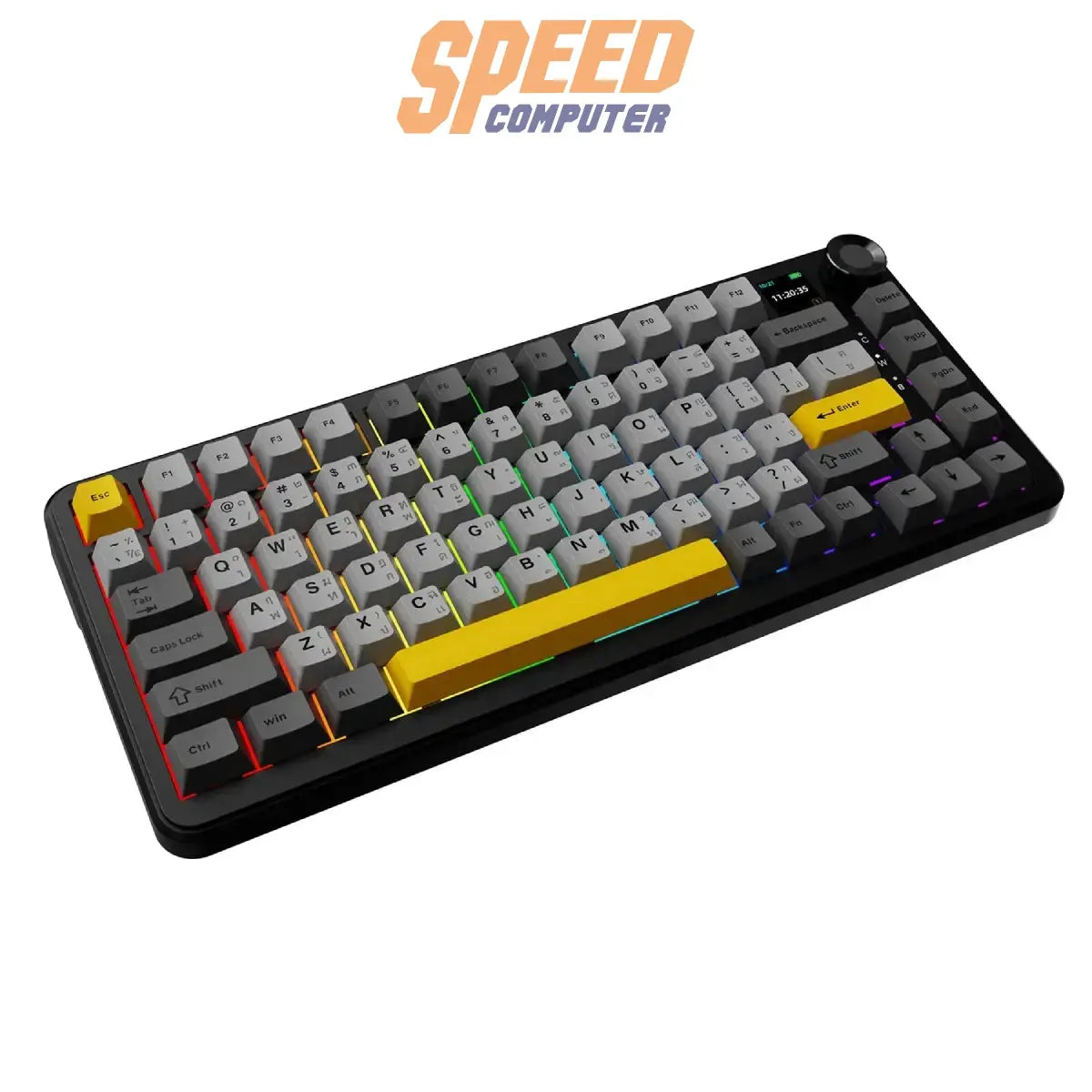 คีย์บอร์ดแมคคานิคอล Ajazz AK820 MAX Plus แบบ Gasket รองรับ Tri-Mode พร้อมไฟ RGB และสวิตช์ Maila