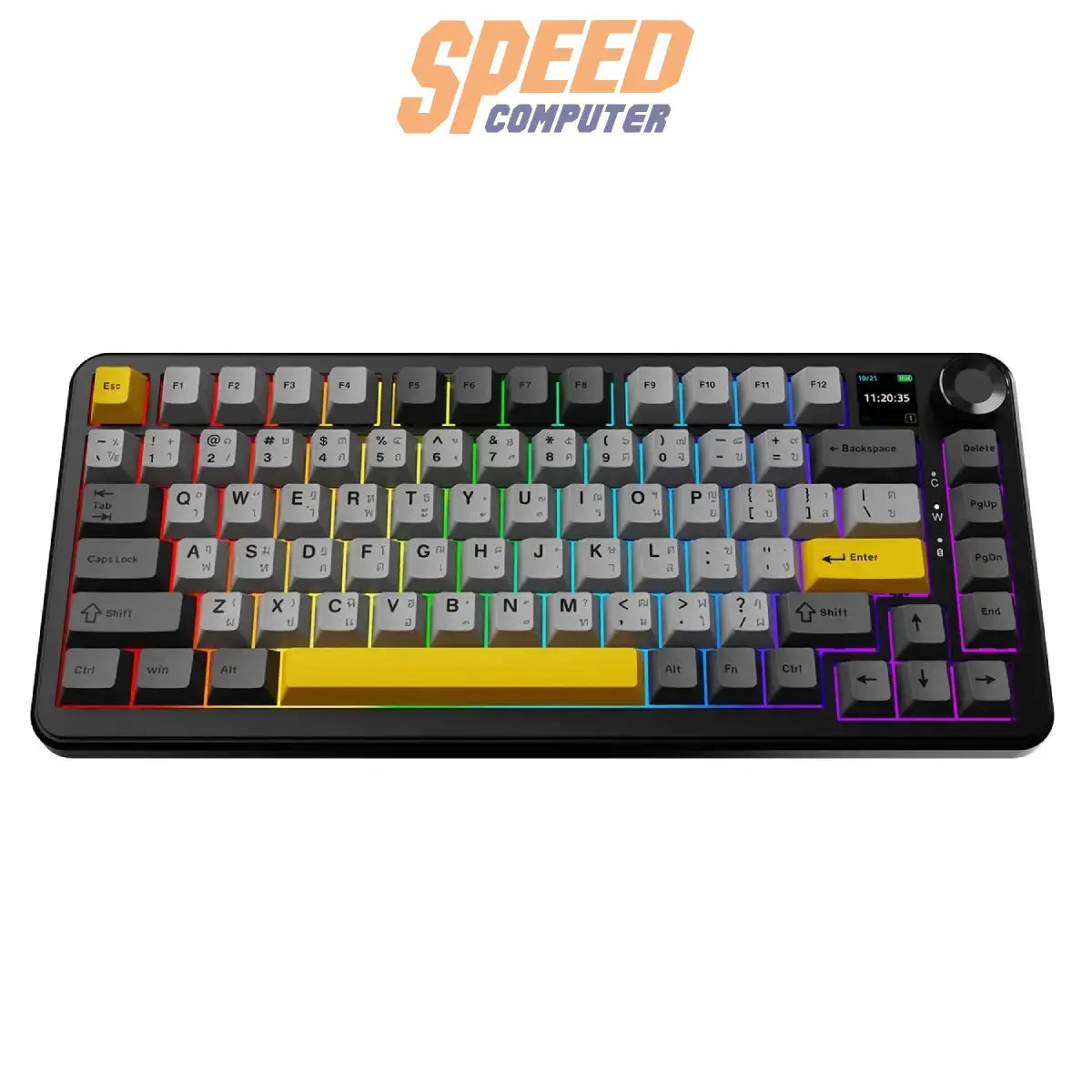 คีย์บอร์ดแมคคานิคอล Ajazz AK820 MAX Plus แบบ Gasket รองรับ Tri-Mode พร้อมไฟ RGB และสวิตช์ Maila