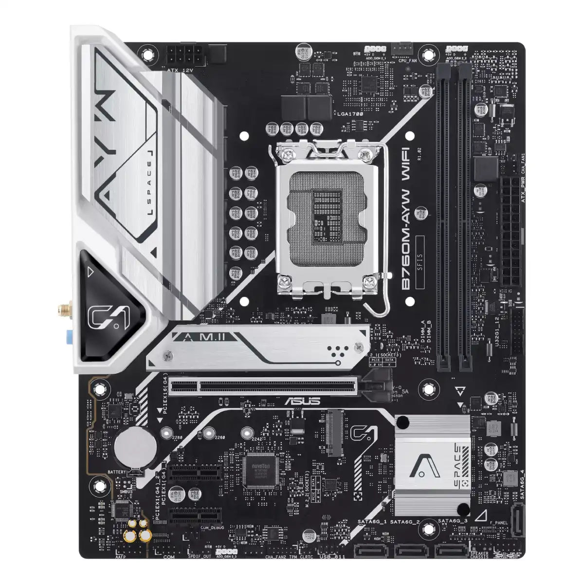 เมนบอร์ด Asus B760M-AYW WIFI DDR5 LGA1700 Micro ATX