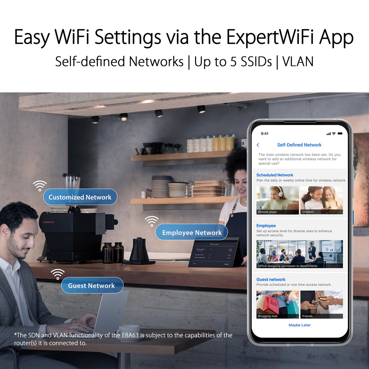 อุปกรณ์กระจายสัญญาณ Asus ExpertWiFi EBA63 WiFi 6SpeedCom