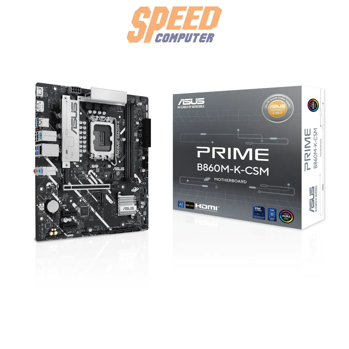 เมนบอร์ด Asus Prime B860M-K-CSM DDR5 LGA 1851 สีดำ - SpeedCom
