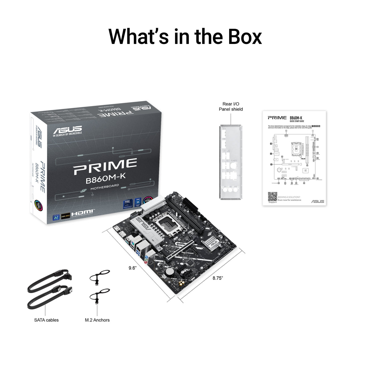 เมนบอร์ด Asus Prime B860M-K-CSM DDR5 LGA 1851 สีดำSpeedCom