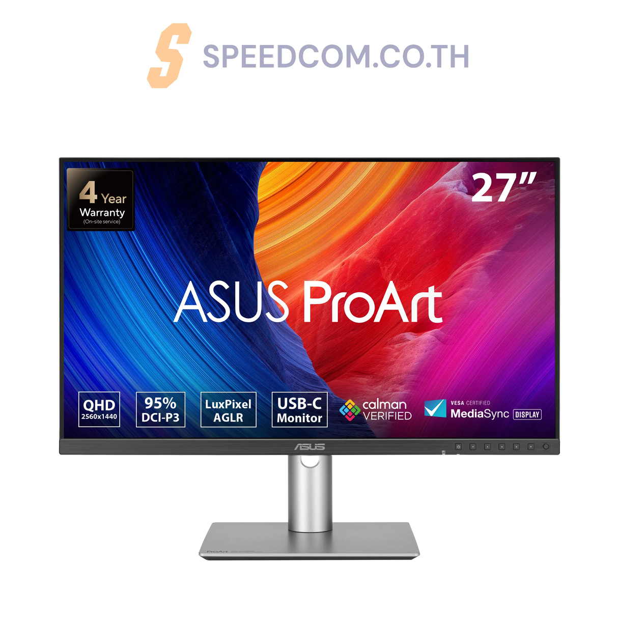 จอมอนิเตอร์ Asus ProArt Display PA278CFRV 27.0" IPS 100hz สีเทาSpeedCom