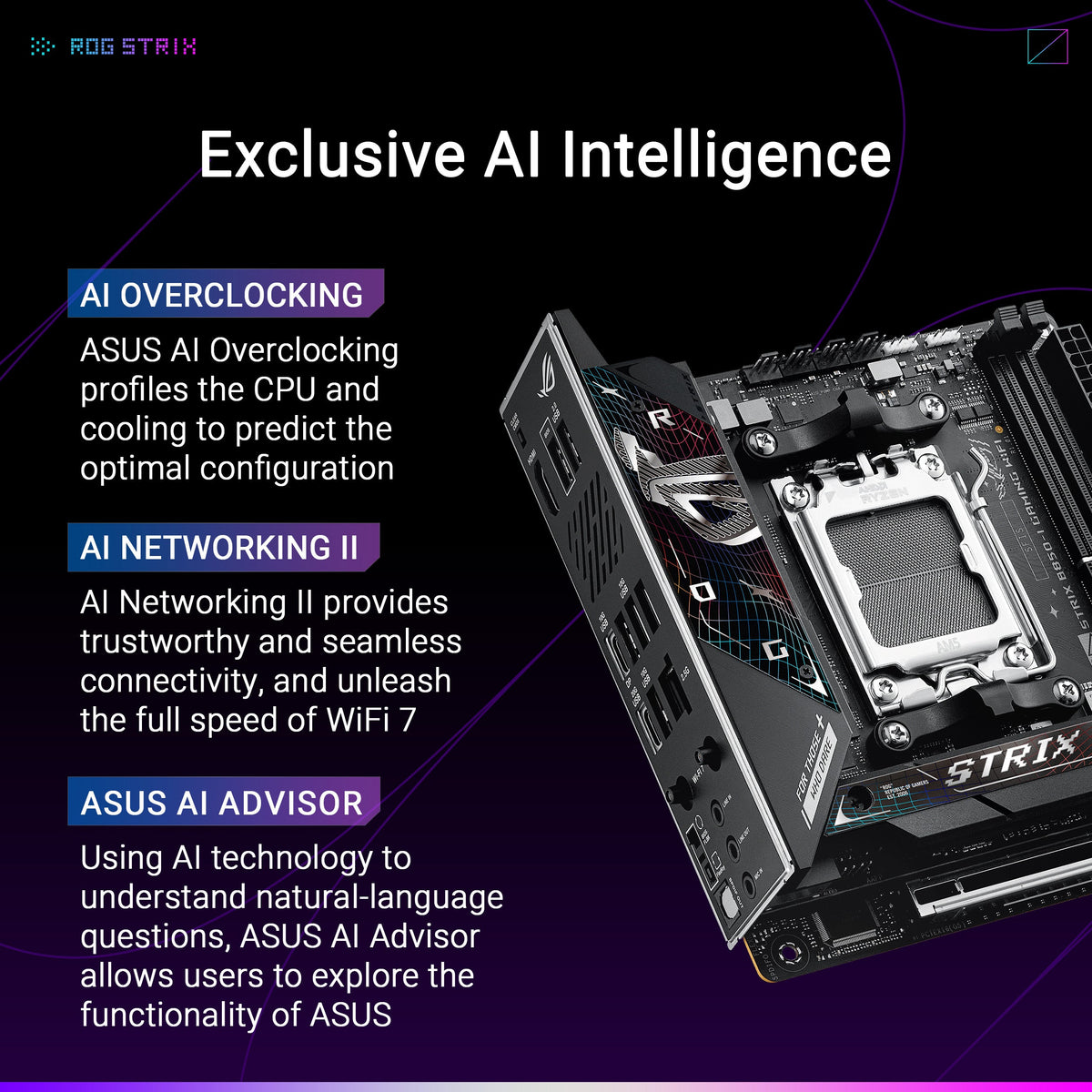 เมนบอร์ด Asus ROG STRIX B850-I GAMING WIFI AM5SpeedCom