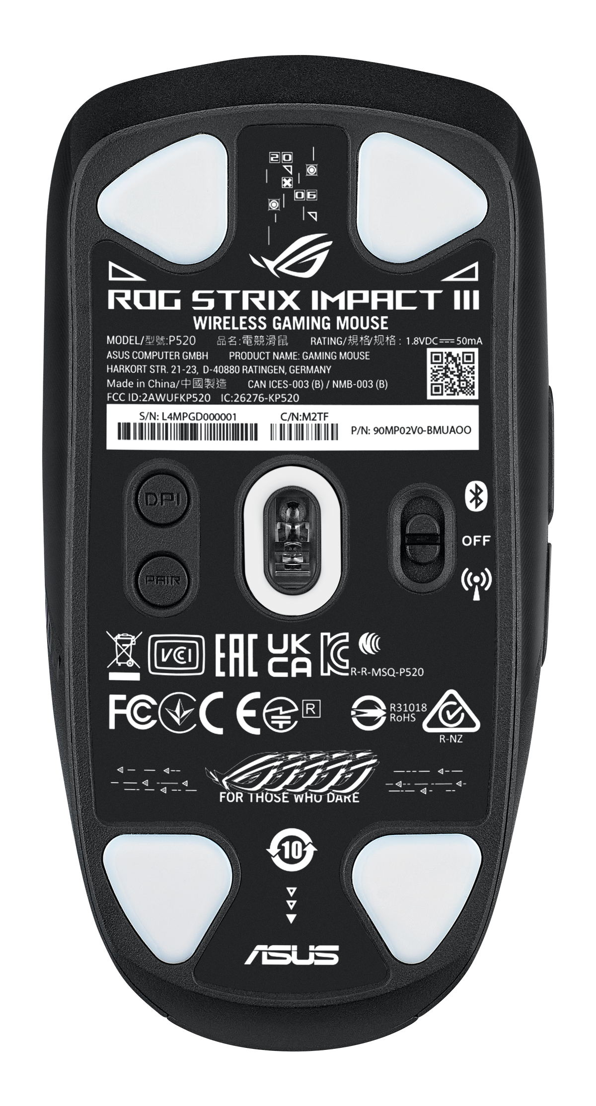 เมาส์ไร้สาย Asus ROG Strix Impact III WirelessSpeedCom