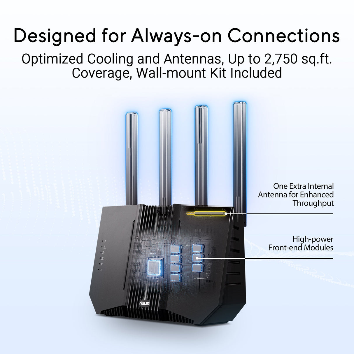 เราเตอร์ Asus RT-BE92U Tri-band WiFi 7 Router สีดำSpeedCom