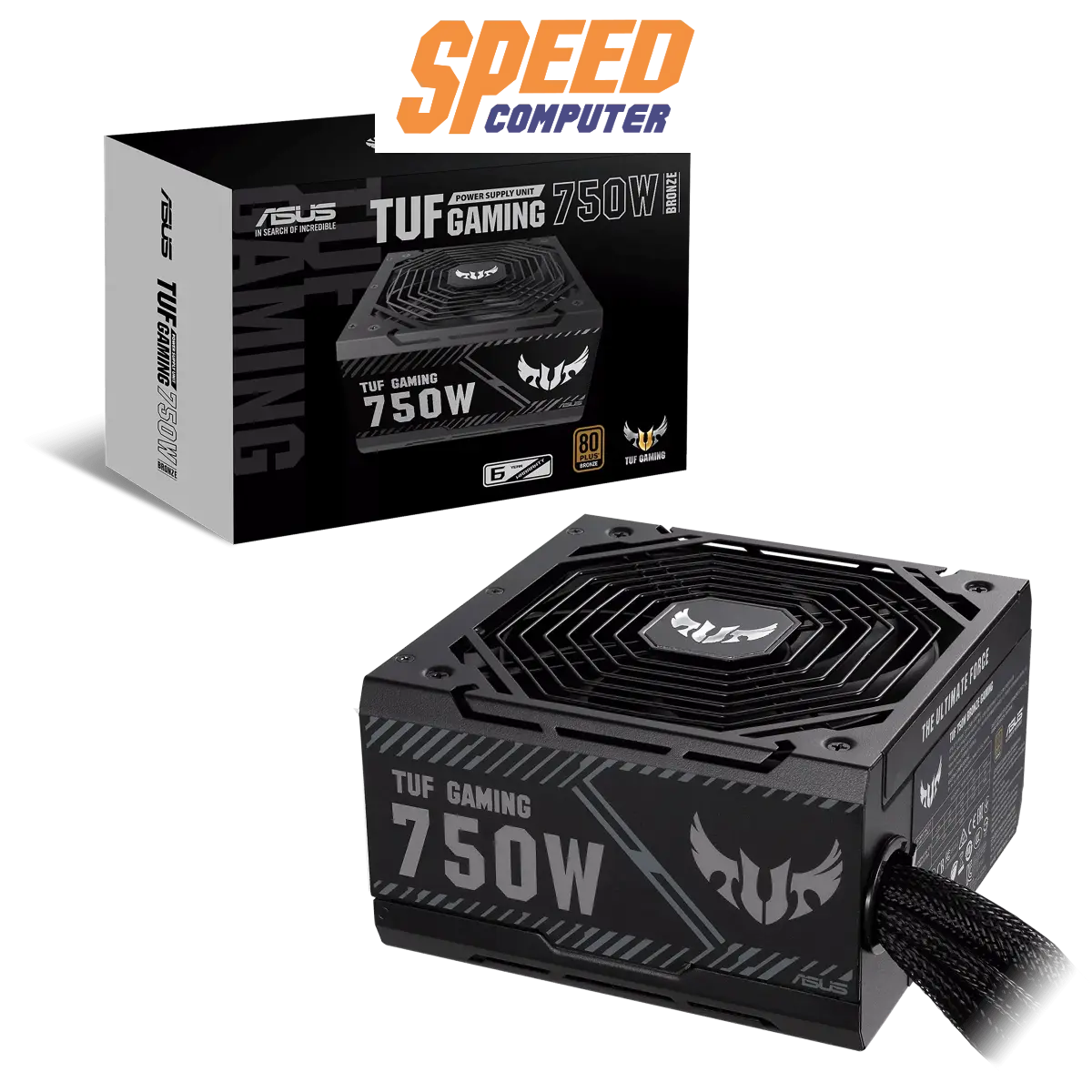 อุปกรณ์จ่ายไฟ Asus TUF GAMING 750B 750W 80 PLUS GOLD ATX ASUS - TUF - GAMING - 750B สีดำ - SpeedCom