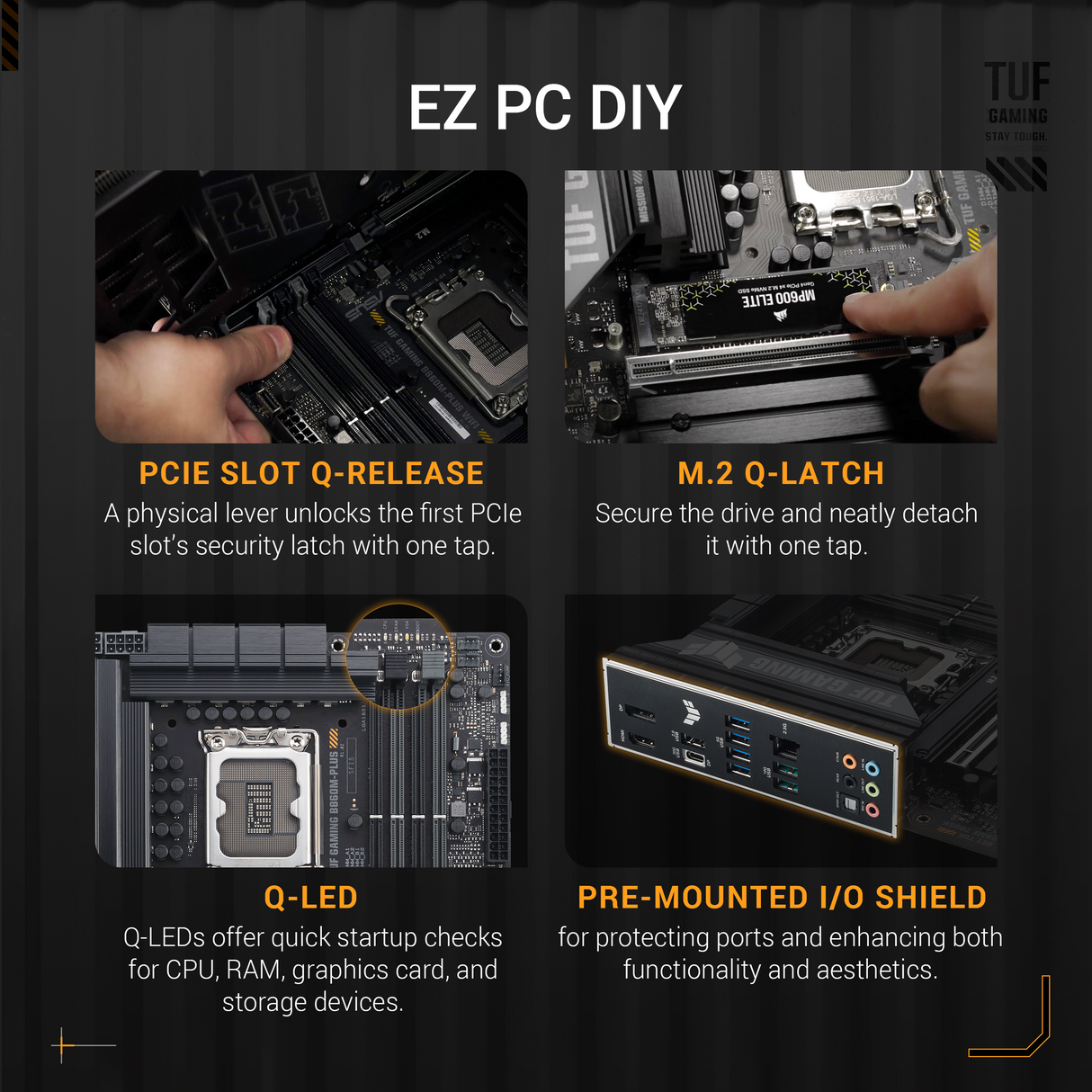 เมนบอร์ด Asus TUF GAMING B860M PLUS DDR5 LGA1851 Micro-ATXSpeedCom