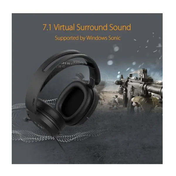 หูฟังเกมมิ่ง Asus TUF GAMING H1 ระบบเสียง 7.1 ไมโครโฟนตัดเสียงรบกวน ใส่สบาย รองรับการเล่นเกมระยะยาว