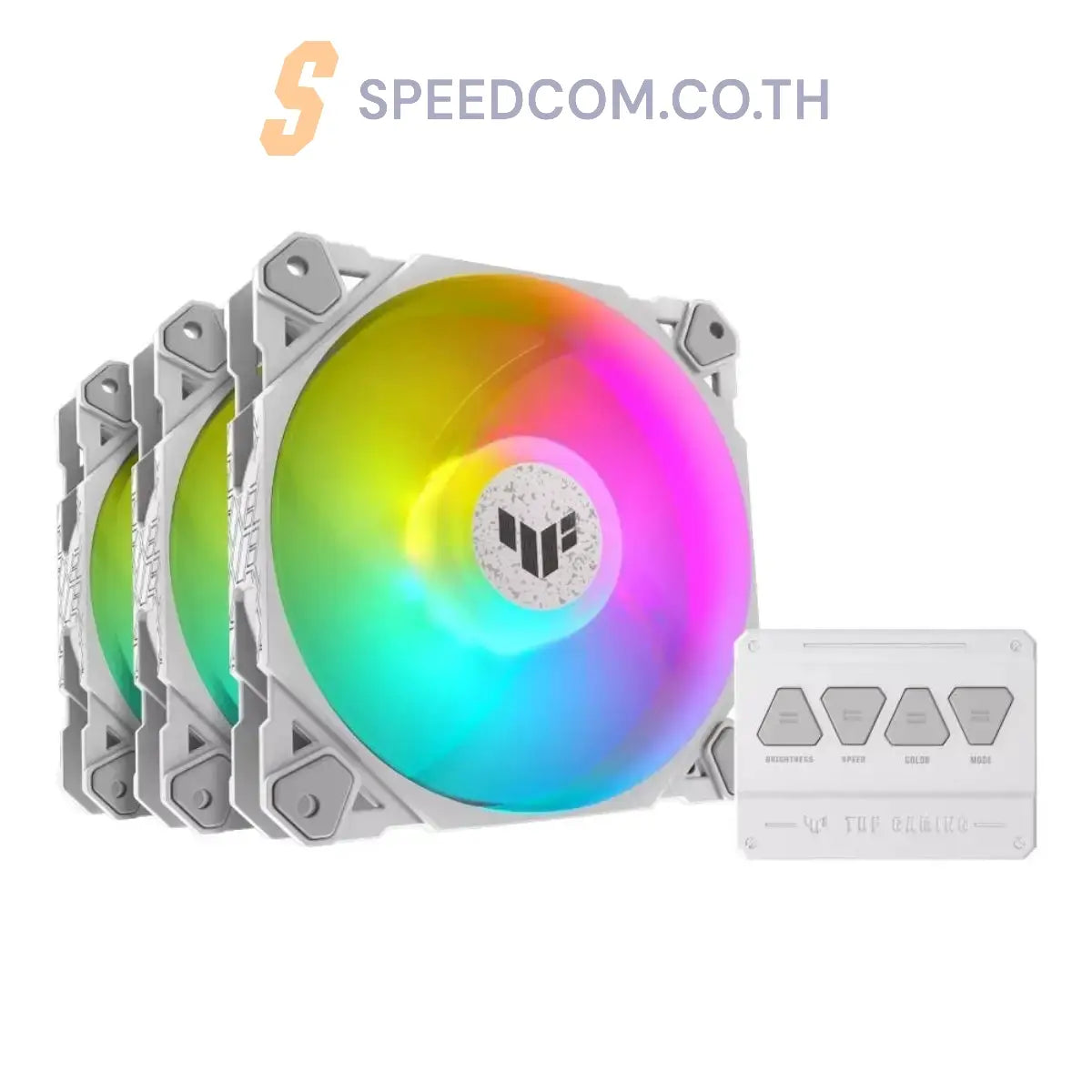 พัดลมเคส Asus TUF GAMING TF120 ARGB WHITE PACK3 สีขาว - SpeedCom