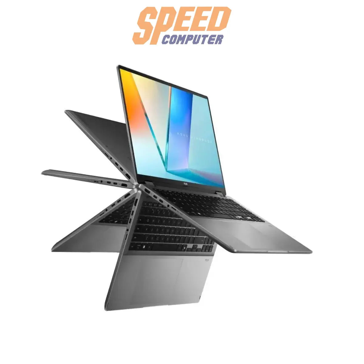 โน๊ตบุ๊ค 2-in-1 Asus Vivobook 16 Flip รุ่น TP3607SA-RJ531WA ชิป Ultra 5 สีเทา Matte Gray