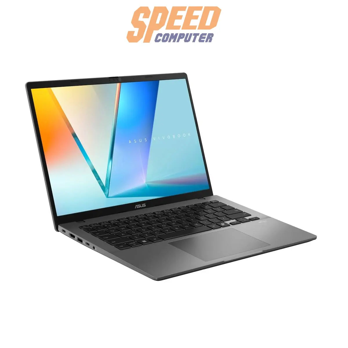 โน๊ตบุ๊ค Asus Vivobook S14 รุ่น S3407CA-LY729WA มาพร้อมชิป Intel Core Ultra 7 255H ดีไซน์บางเบา สีเทา Matte Gray เหมาะสำหรับทำงาน มัลติทาสก์ และพกพา