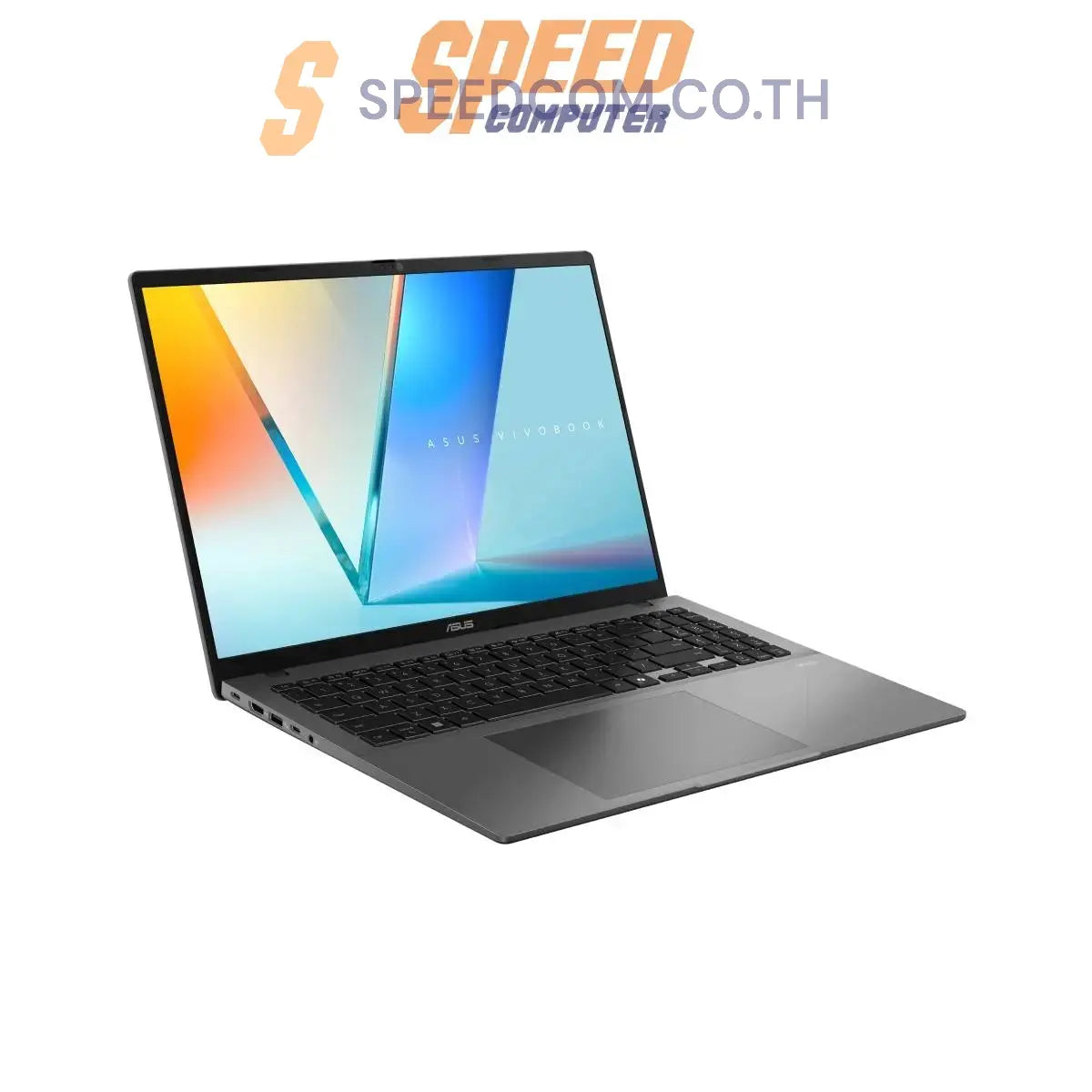 โน๊ตบุ๊ค Asus Vivobook S16 รุ่น S3607CA-RP719WA ชิป Intel Core Ultra 7 255H หน้าจอใหญ่ 16 นิ้ว ดีไซน์บางเบา สีเทา Matte Gray เหมาะสำหรับงานมัลติทาสก์และพกพา