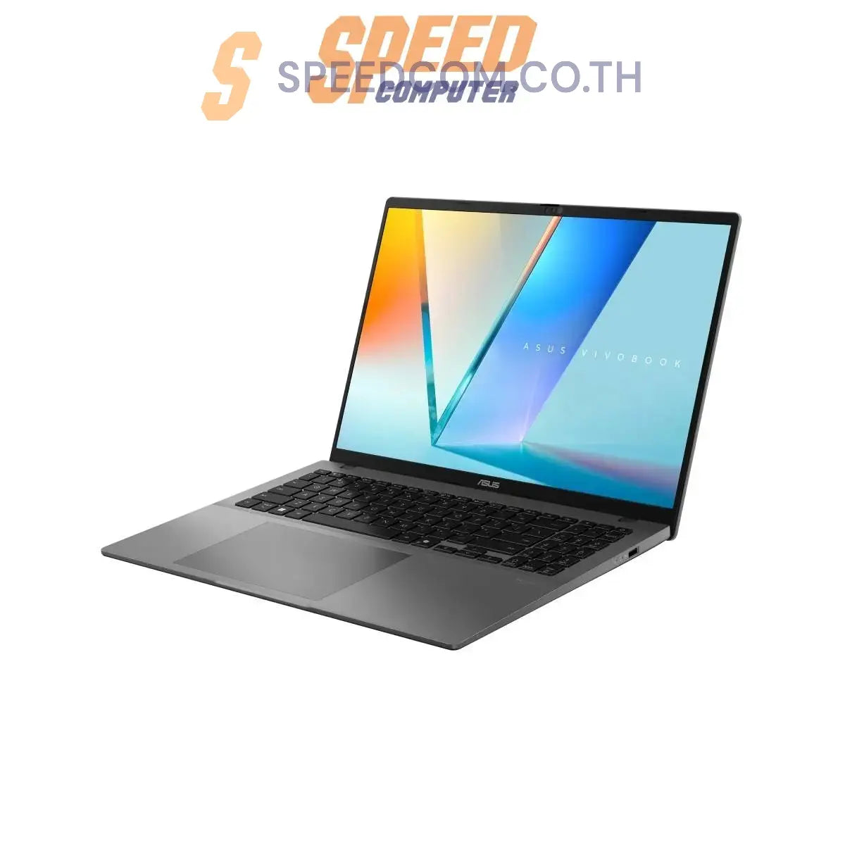 โน๊ตบุ๊ค Asus Vivobook S16 รุ่น S3607CA-RP719WA ชิป Intel Core Ultra 7 255H หน้าจอใหญ่ 16 นิ้ว ดีไซน์บางเบา สีเทา Matte Gray เหมาะสำหรับงานมัลติทาสก์และพกพา