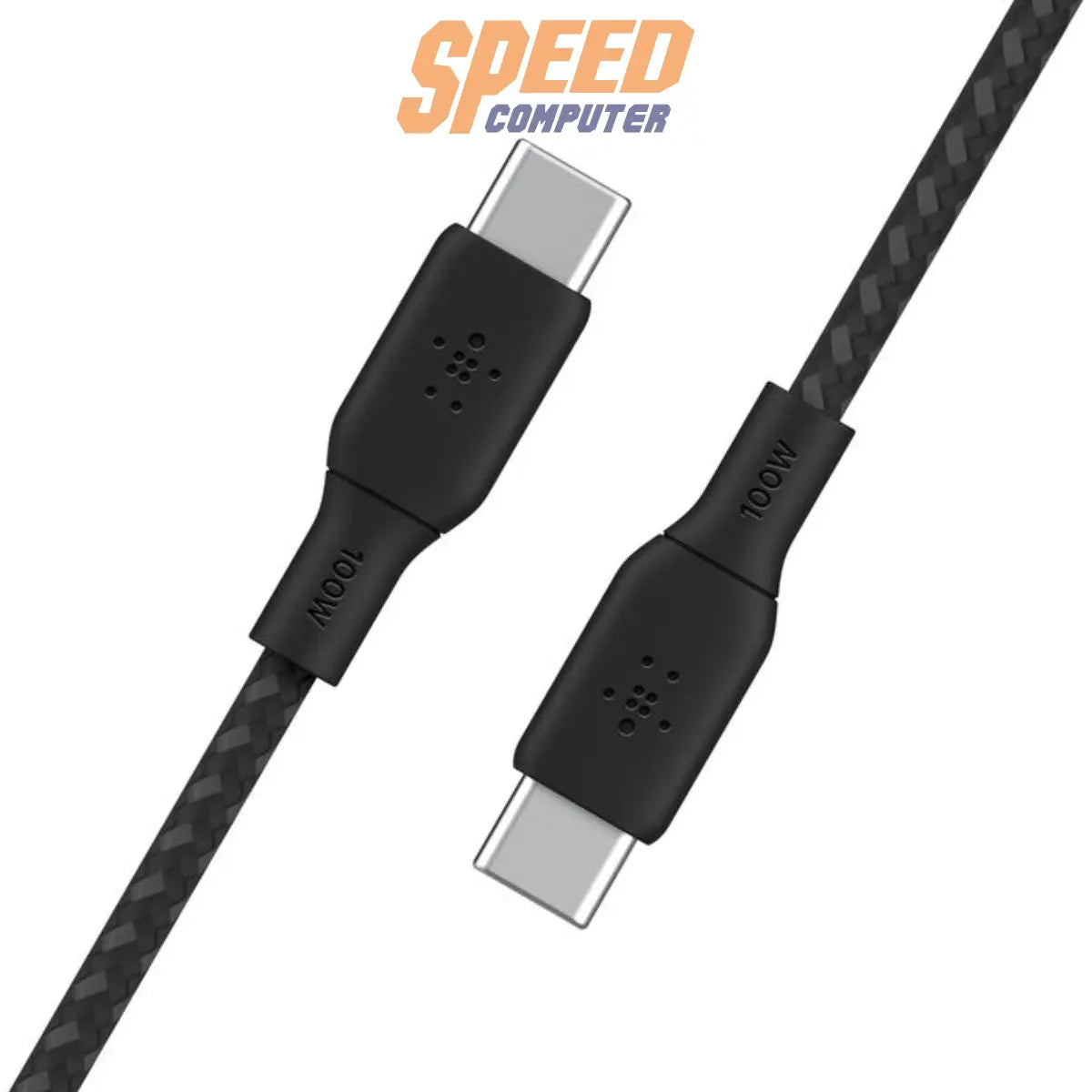 สายชาร์จ Belkin BoostCharge USB-C to USB-C รองรับกำลังไฟ 100W สำหรับชาร์จเร็ว อุปกรณ์ USB-C สีดำ