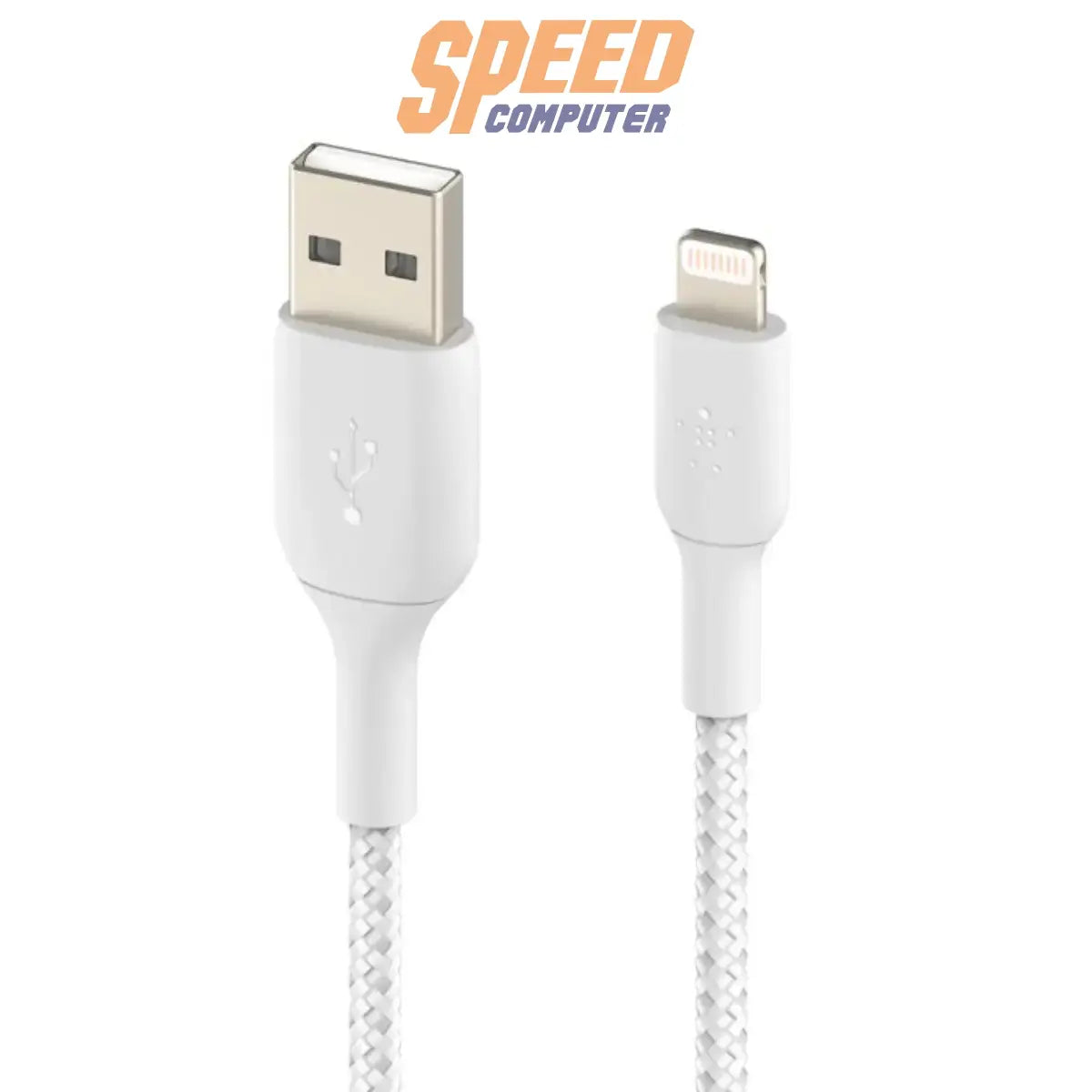 สายชาร์จสั้น Belkin USB-A to Lightning ยาว 15 เซนติเมตร รุ่น CAA002BT0MBK สำหรับอุปกรณ์ Apple