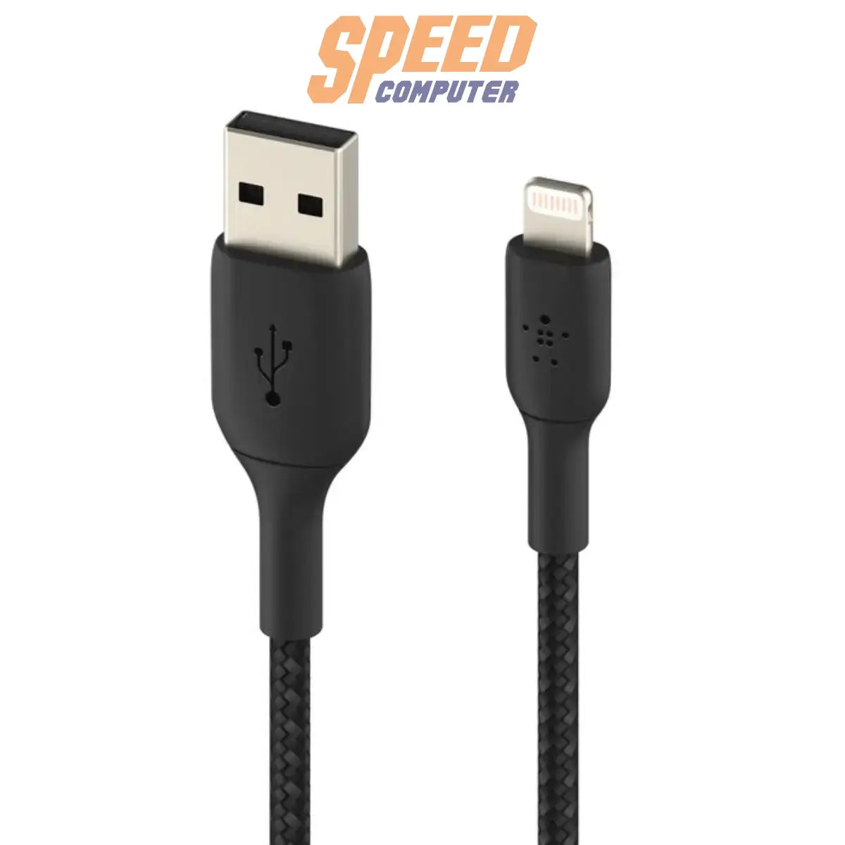 สายชาร์จสั้น Belkin USB-A to Lightning ยาว 15 เซนติเมตร รุ่น CAA002BT0MBK สำหรับอุปกรณ์ Apple