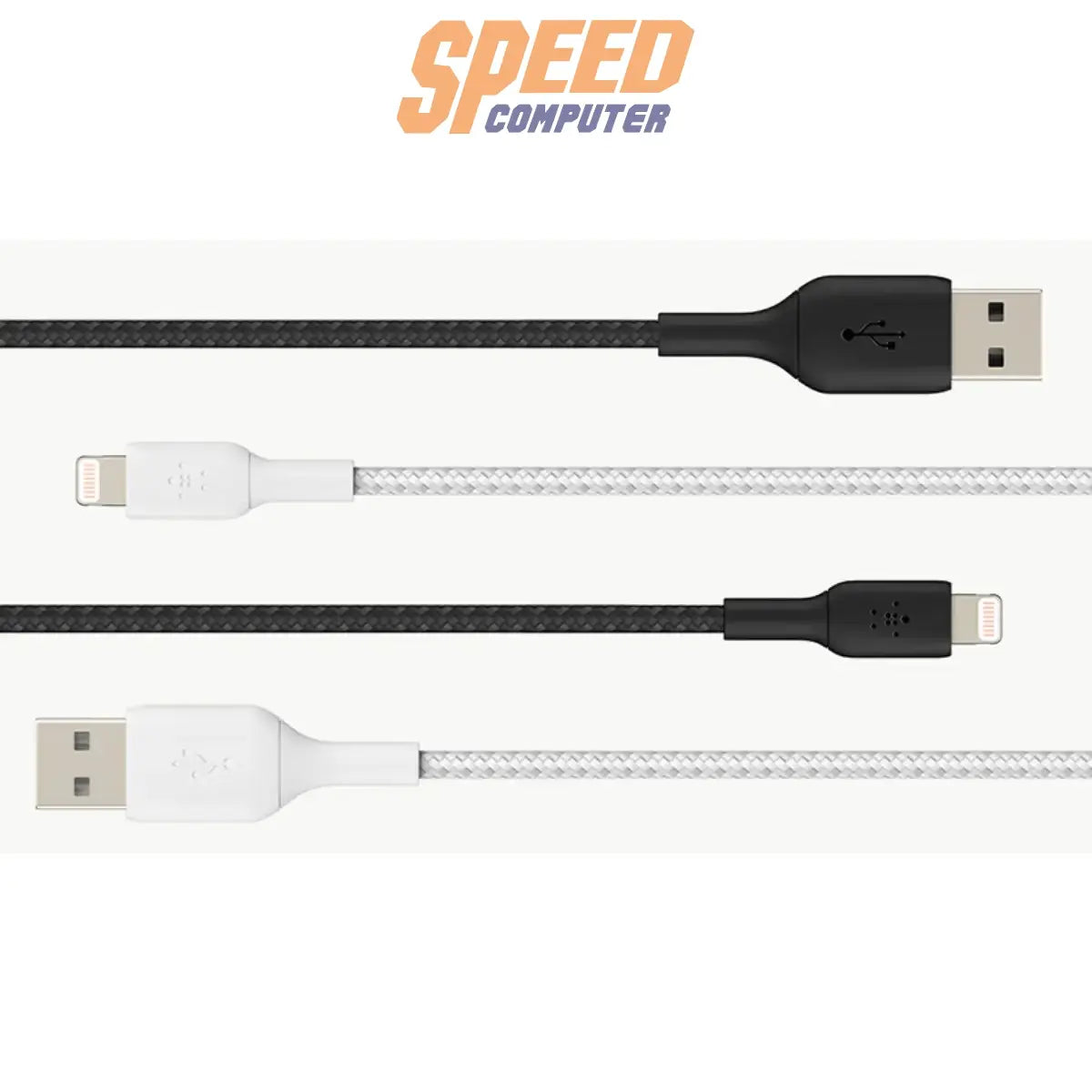 สายชาร์จสั้น Belkin USB-A to Lightning ยาว 15 เซนติเมตร รุ่น CAA002BT0MBK สำหรับอุปกรณ์ Apple