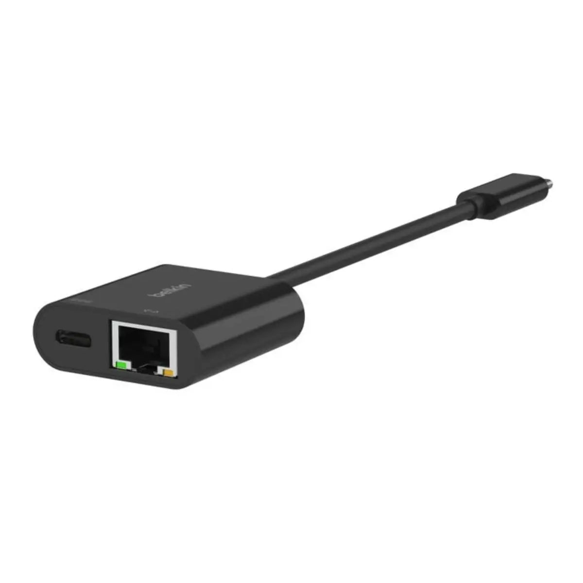 อุปกรณ์แปลงสัญญาณ Belkin USB-C to Ethernet + Charge Adapter 100W (INC019btBK) - SpeedCom